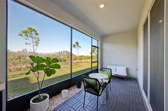 view of sunroom