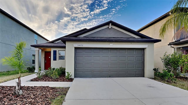 view of front facade with a garage