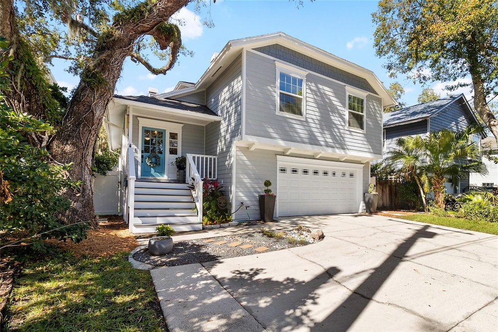 view of front of house featuring a garage