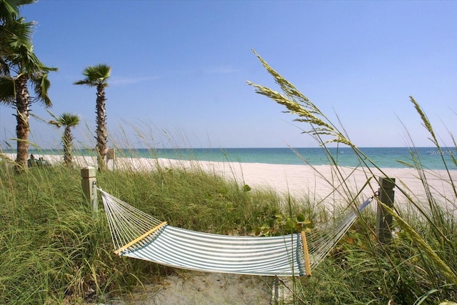 water view with a view of the beach