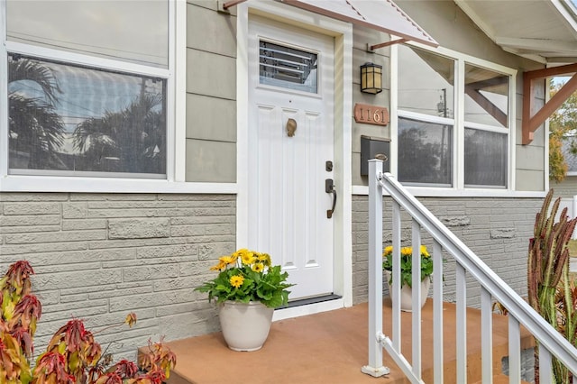 view of doorway to property