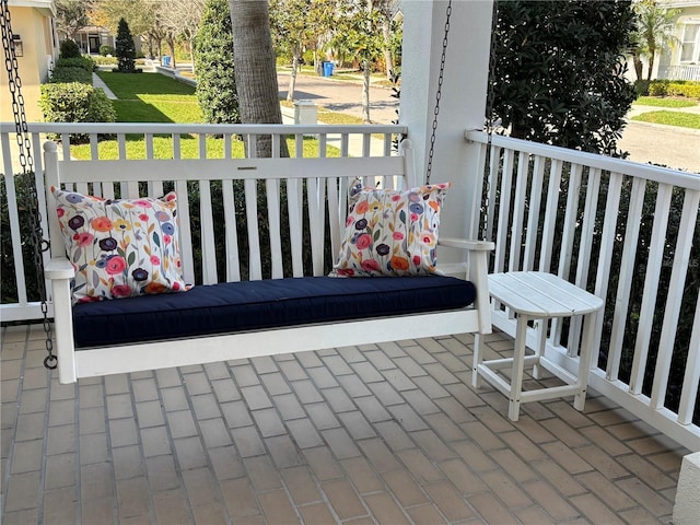 view of patio with covered porch