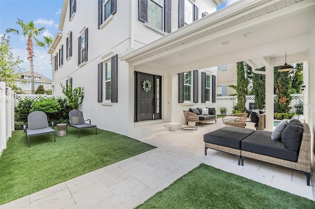 view of patio / terrace featuring outdoor lounge area