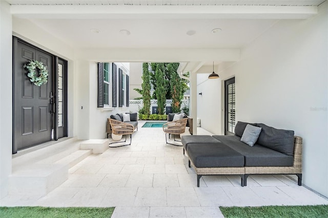 view of patio with outdoor lounge area