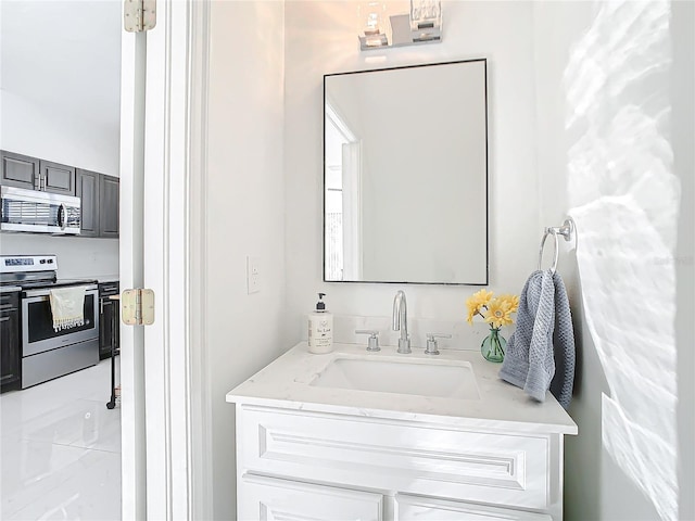 bathroom with vanity