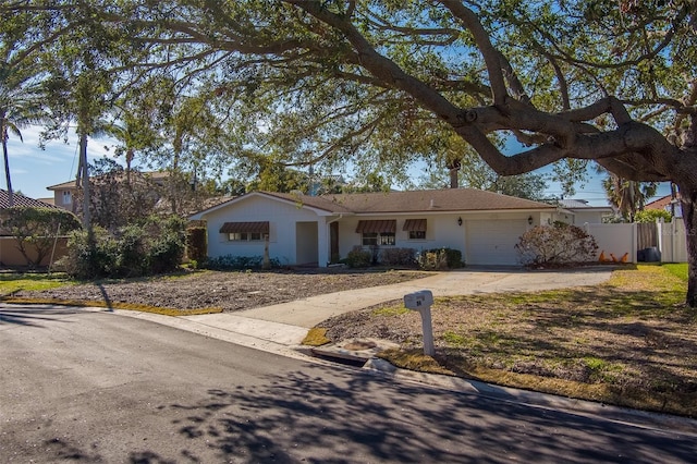 ranch-style house with a garage