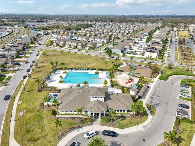 birds eye view of property featuring a residential view