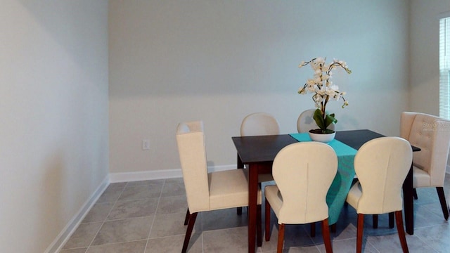 view of tiled dining area