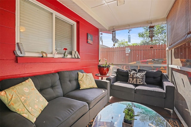 view of patio / terrace featuring an outdoor hangout area