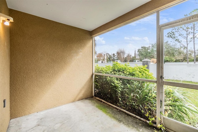 view of sunroom