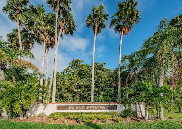 view of community sign