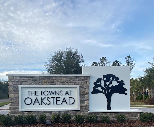 view of community sign