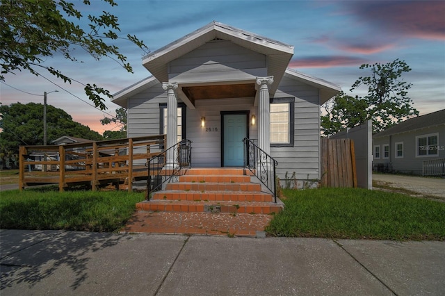 view of bungalow-style home