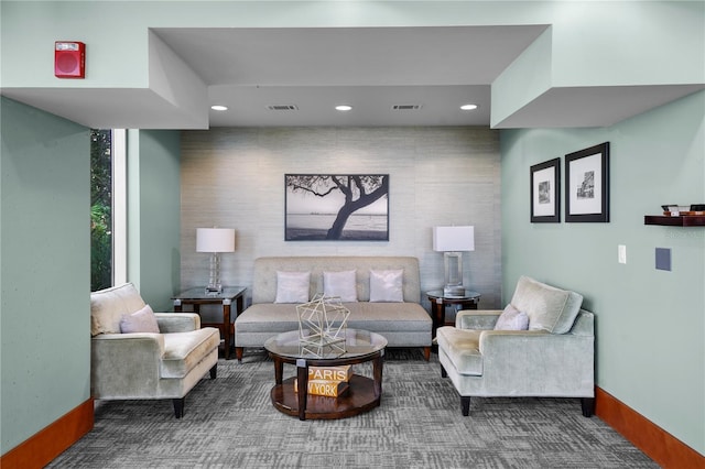 view of carpeted living room