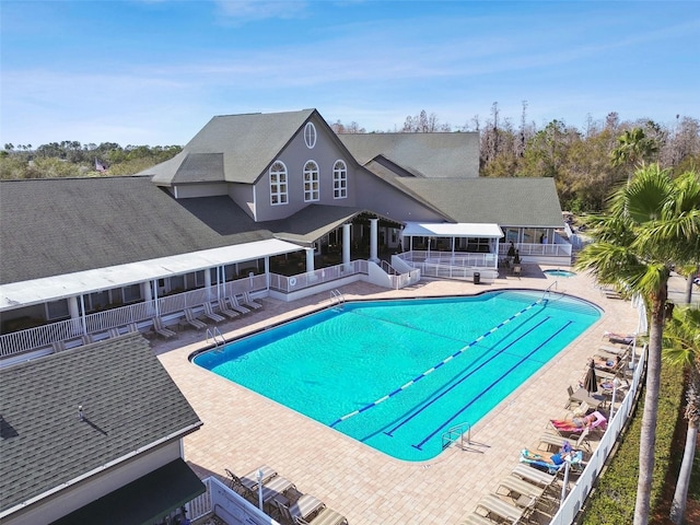 view of pool with a patio