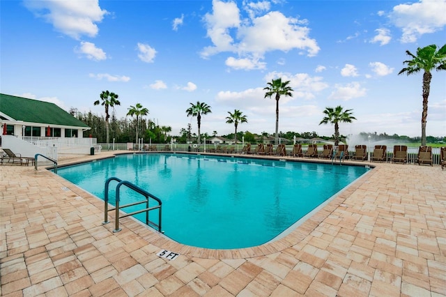 view of pool with a patio area