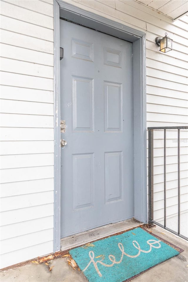 view of doorway to property