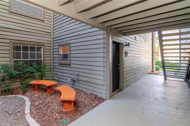 view of doorway to property