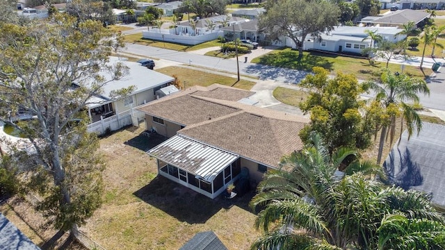 bird's eye view with a residential view