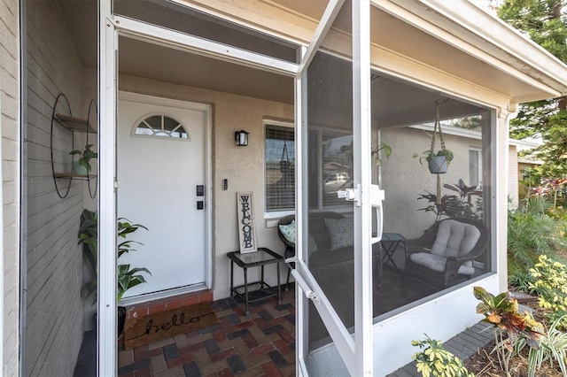 view of doorway to property