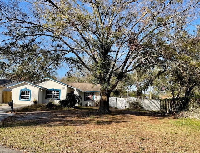 exterior space with a front yard