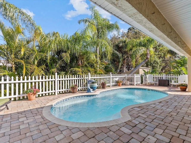 view of pool with a patio