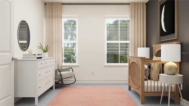 living area with light carpet and a wealth of natural light