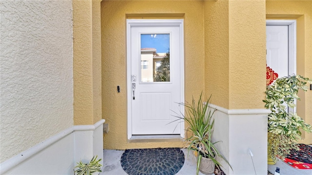 view of doorway to property