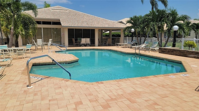 view of pool with a patio