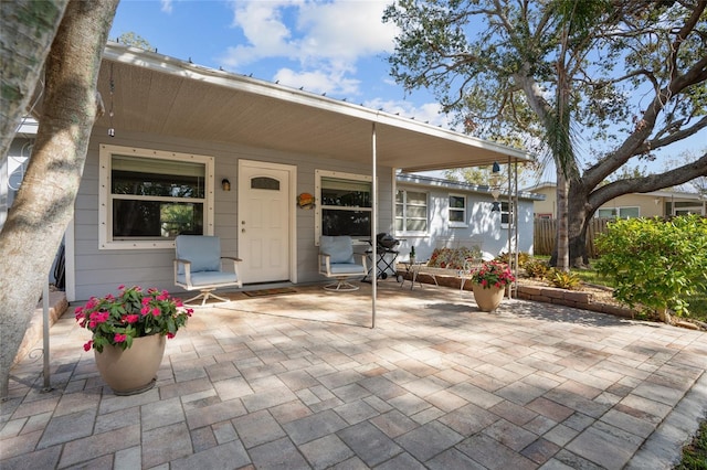 exterior space featuring a patio