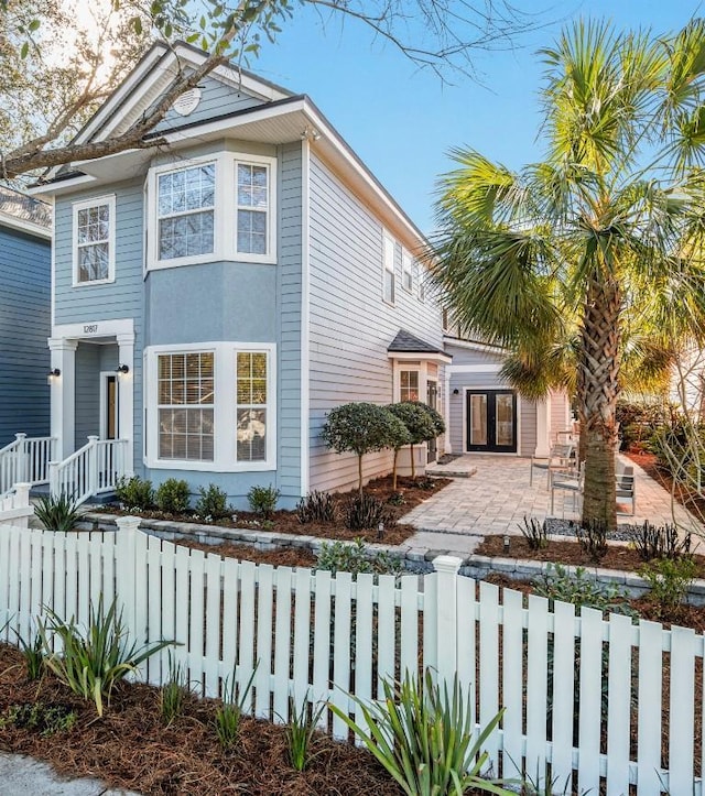 view of front of home with a patio