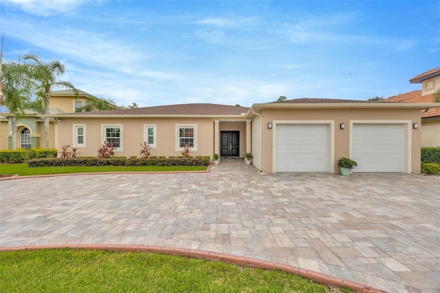 view of front of home featuring a garage