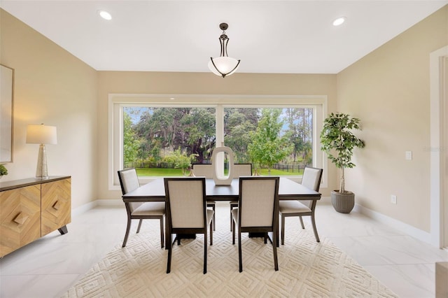 view of dining room