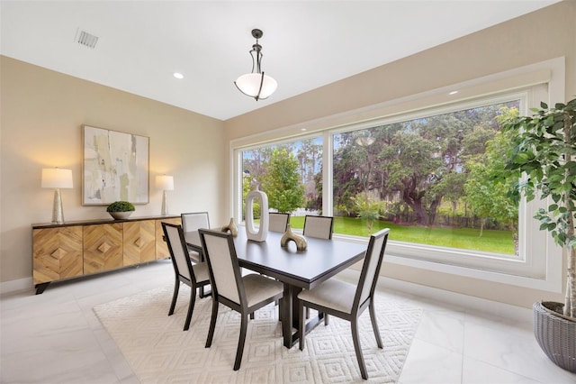 view of dining area