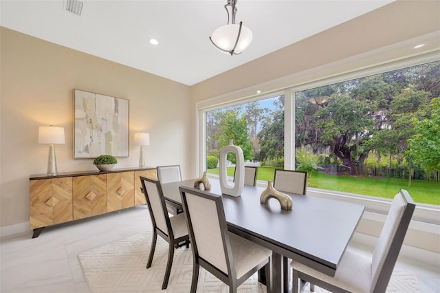 view of dining room