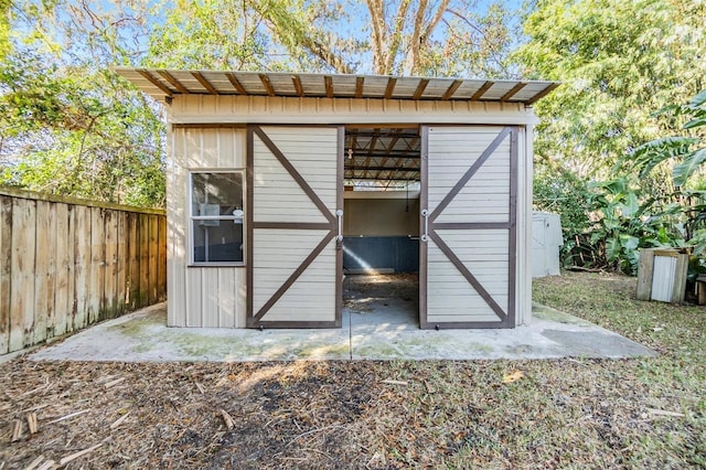 view of outdoor structure