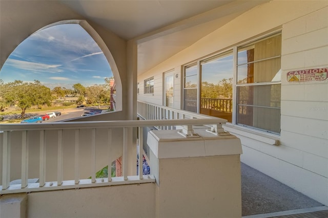 view of balcony