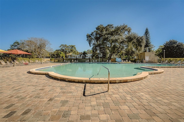 view of pool with a patio area