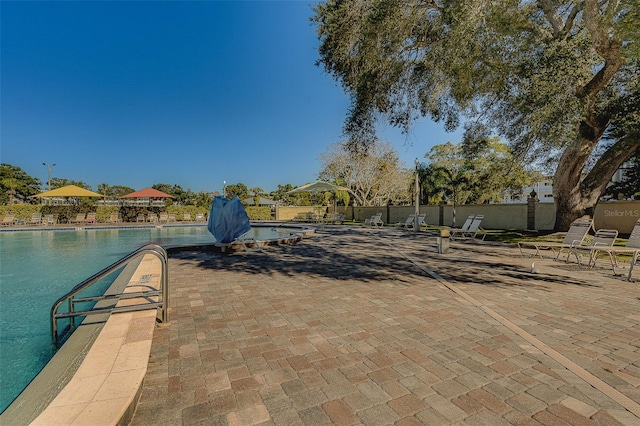 exterior space featuring a community pool