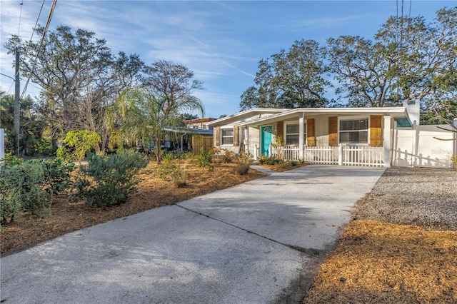 view of ranch-style home