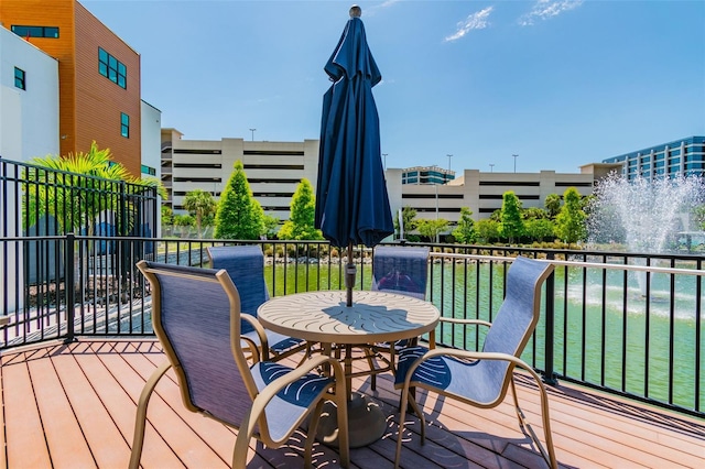 view of wooden deck