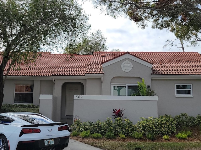 view of mediterranean / spanish house