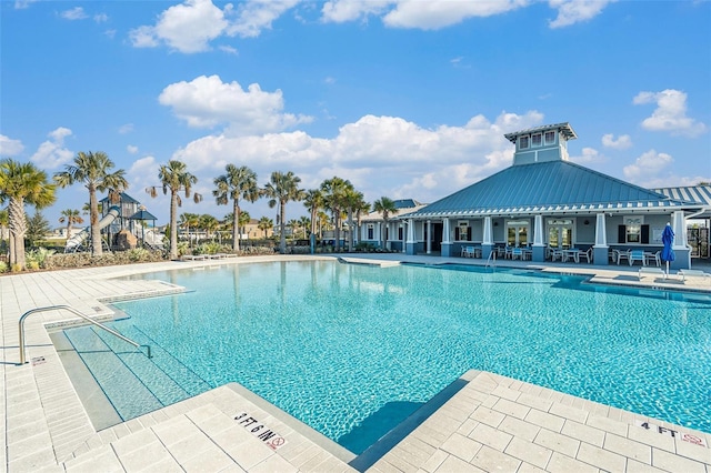 view of pool with a patio area