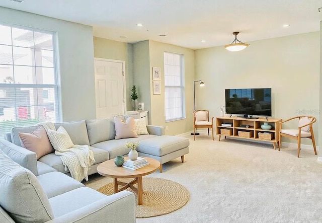 view of carpeted living room