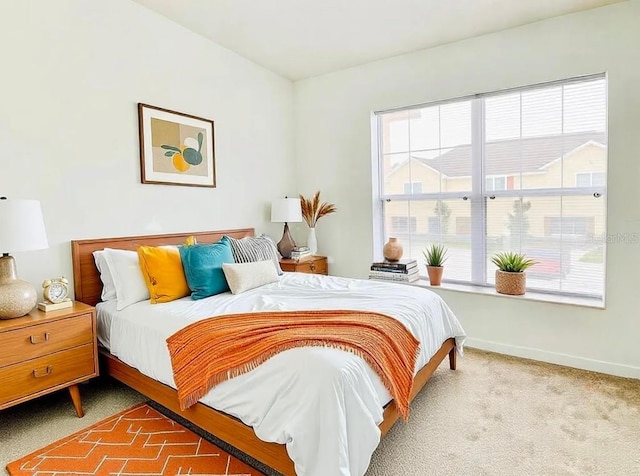 bedroom with carpet floors