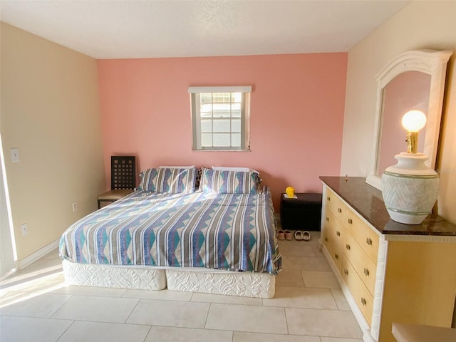 view of tiled bedroom