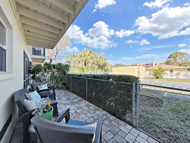 balcony featuring a patio