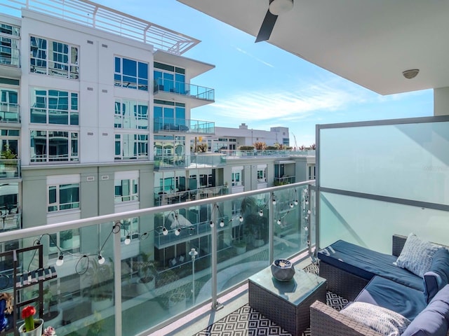 balcony with an outdoor hangout area