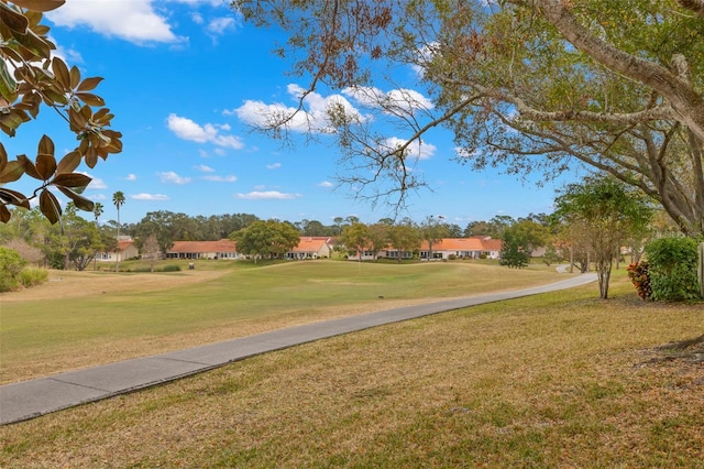 view of home's community featuring a yard