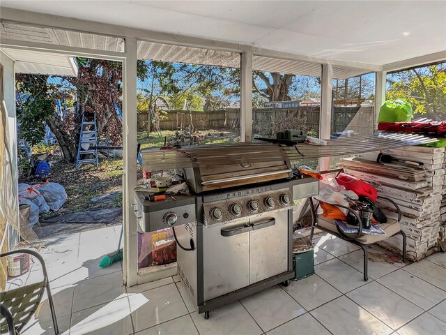 view of sunroom